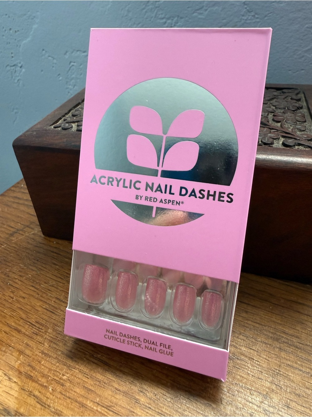 Pink Acrylic Nail Dashes - Press-On Nails, NIB